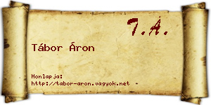 Tábor Áron névjegykártya